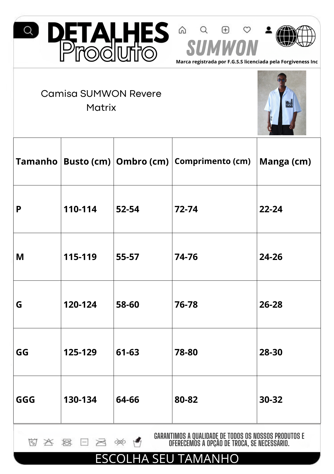 Camisa SUMWON Revere Matrix