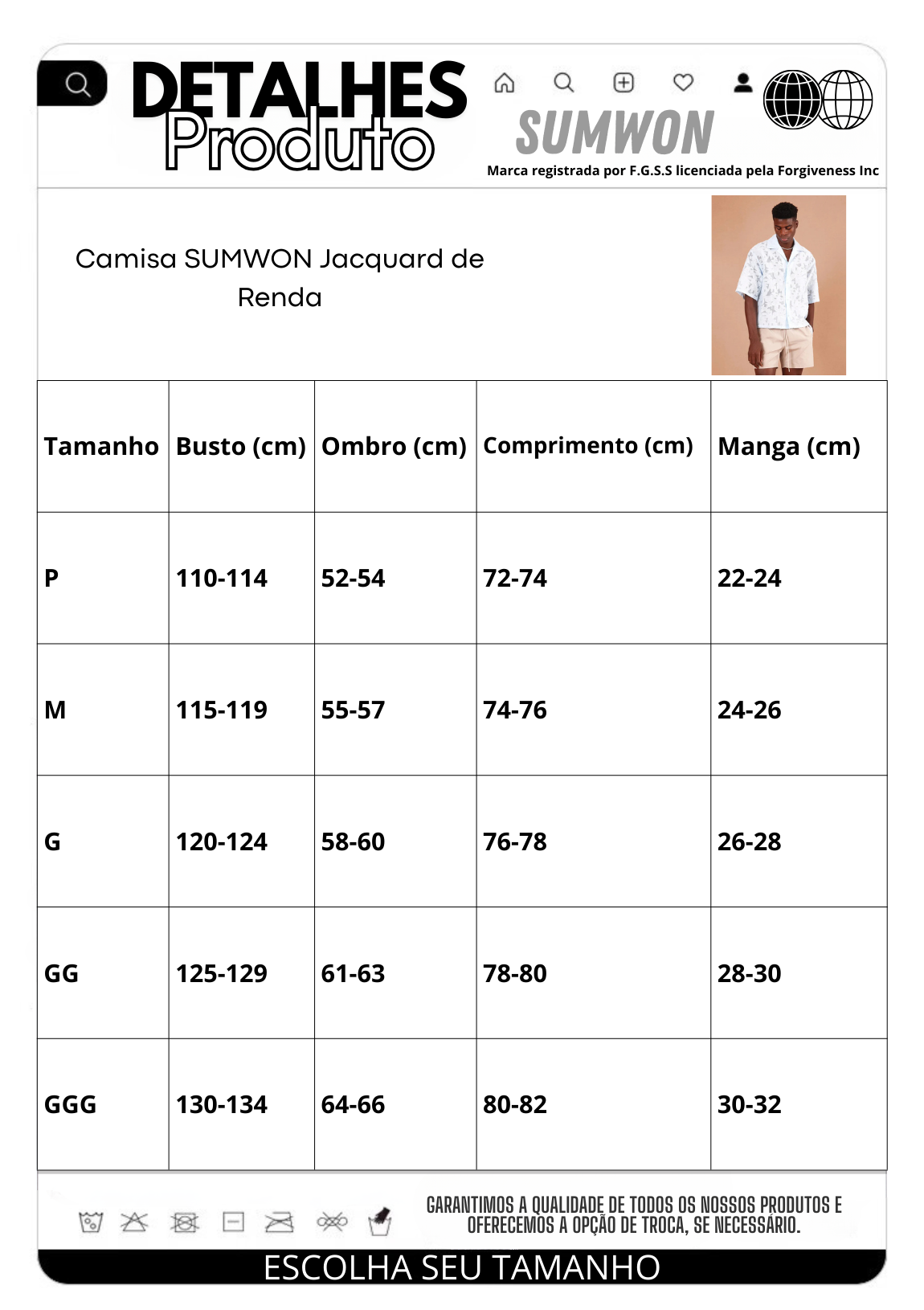 Camisa SUMWON Jacquard de Renda