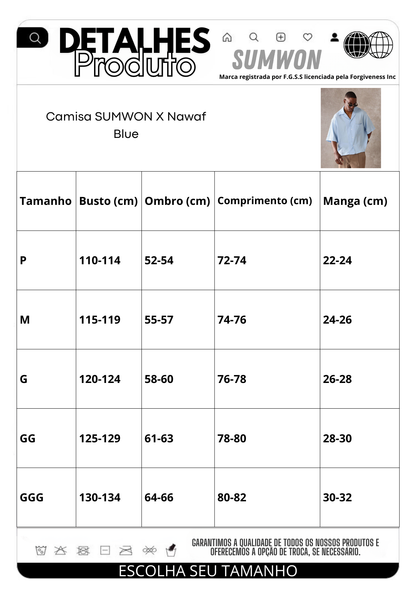 Camisa SUMWON X Nawaf Blue