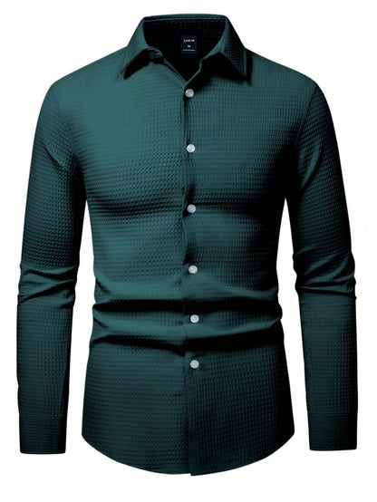 Camisa clássica social elegance manga comprida