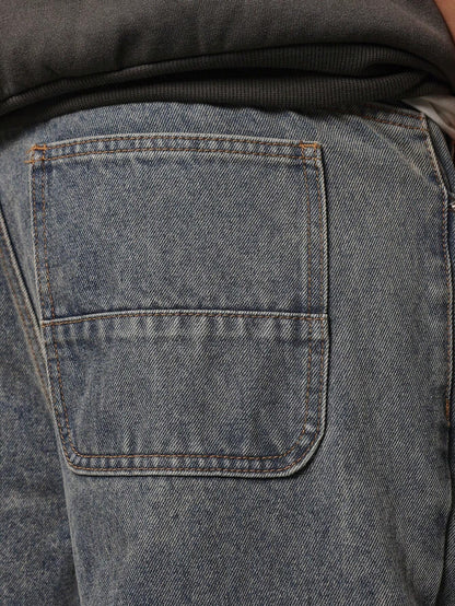 Calça SUMWON Denim Solto com Aplicação Stars