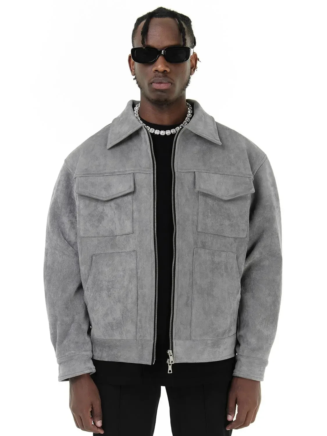Jaqueta Vintage High Suede Casual