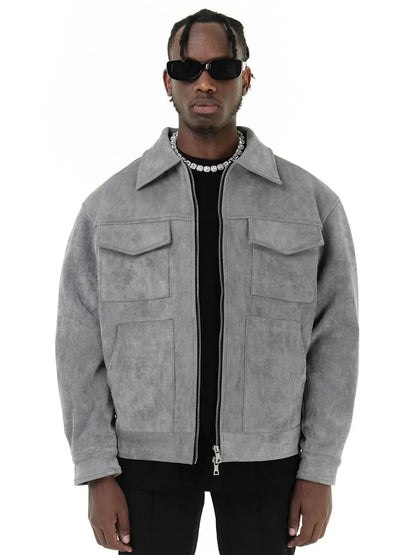 Jaqueta Vintage High Suede Casual