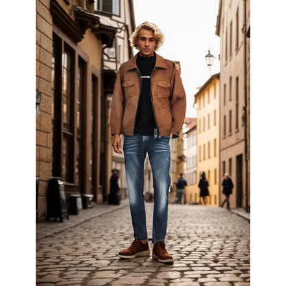 Jaqueta Vintage High Suede Casual