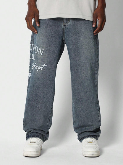 Calça SUMWON Denim reta com bordado