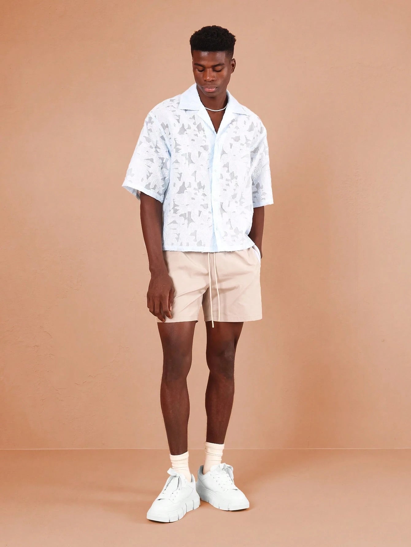 Camisa SUMWON Jacquard de Renda