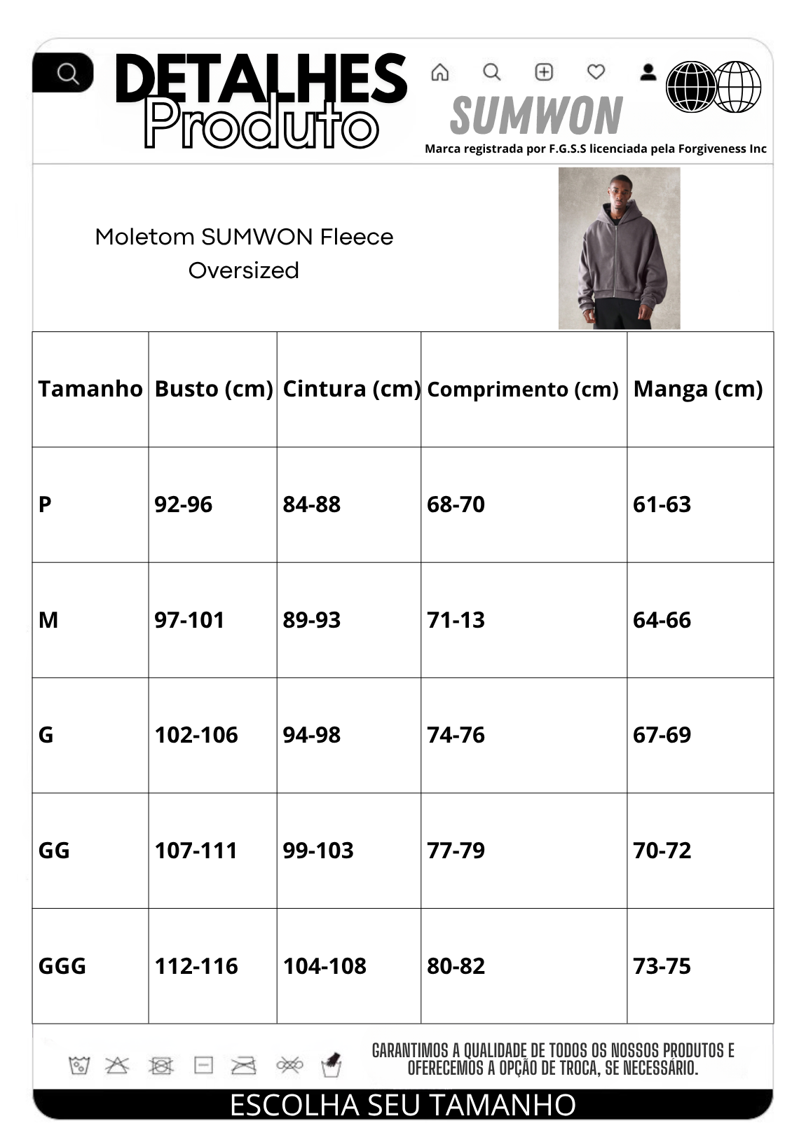 Moletom SUMWON Fleece Oversized