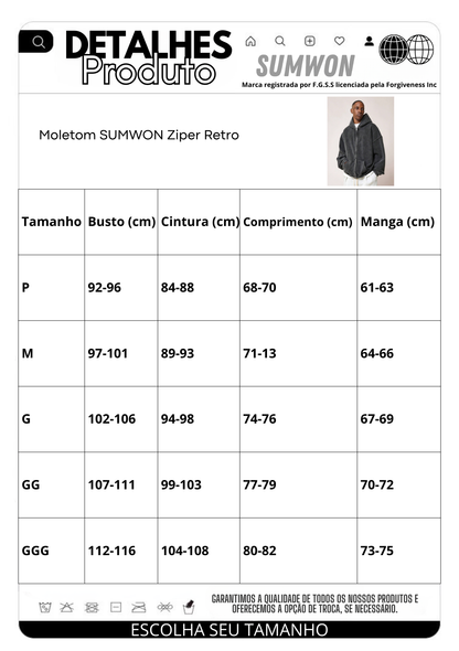 Moletom SUMWON Ziper Retro